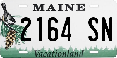 ME license plate 2164SN