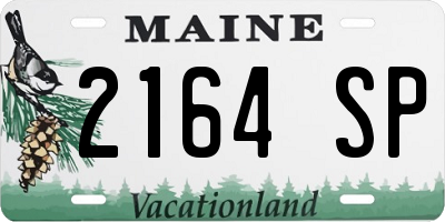ME license plate 2164SP