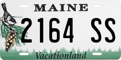 ME license plate 2164SS