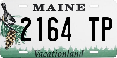 ME license plate 2164TP