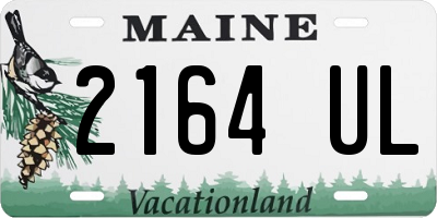 ME license plate 2164UL