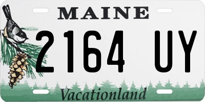 ME license plate 2164UY