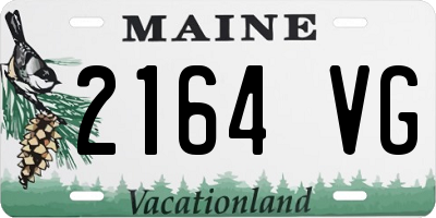 ME license plate 2164VG