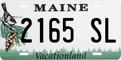 ME license plate 2165SL