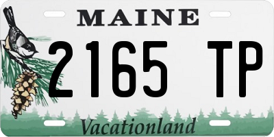 ME license plate 2165TP