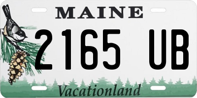 ME license plate 2165UB