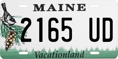 ME license plate 2165UD