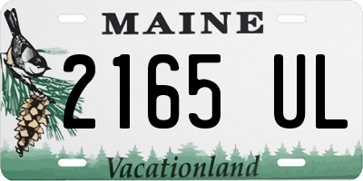ME license plate 2165UL