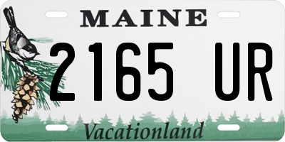 ME license plate 2165UR