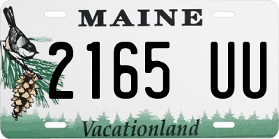 ME license plate 2165UU