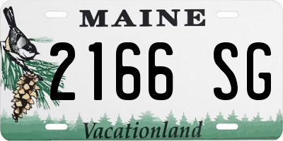 ME license plate 2166SG
