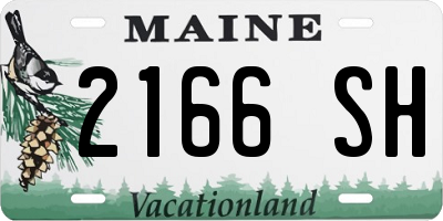 ME license plate 2166SH