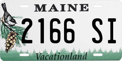 ME license plate 2166SI