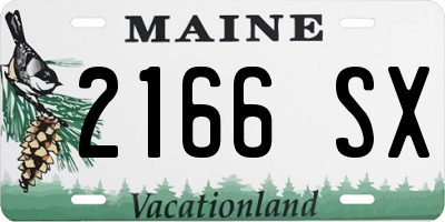 ME license plate 2166SX