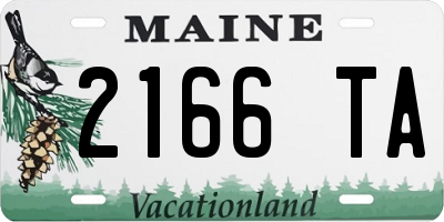 ME license plate 2166TA