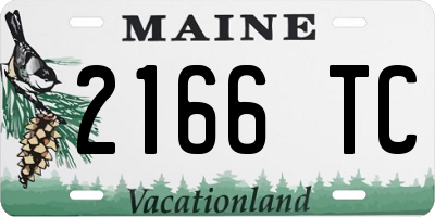 ME license plate 2166TC