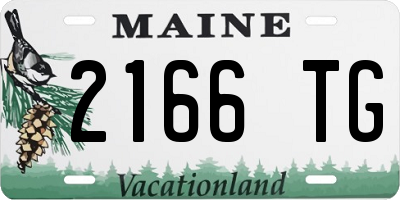 ME license plate 2166TG