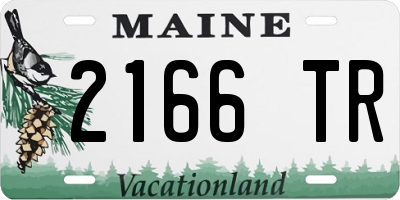 ME license plate 2166TR