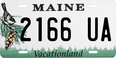 ME license plate 2166UA