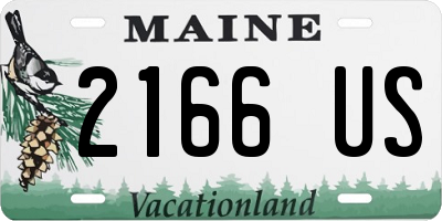ME license plate 2166US