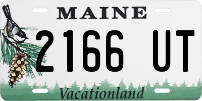 ME license plate 2166UT