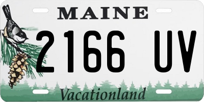 ME license plate 2166UV