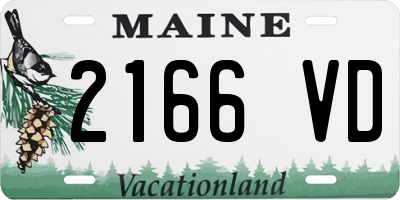 ME license plate 2166VD