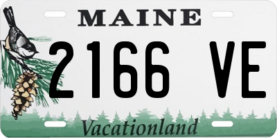 ME license plate 2166VE