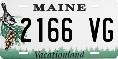 ME license plate 2166VG