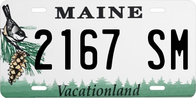 ME license plate 2167SM