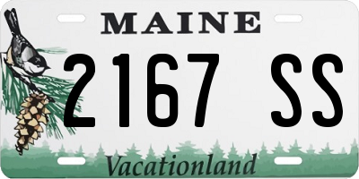 ME license plate 2167SS