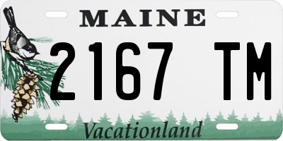 ME license plate 2167TM