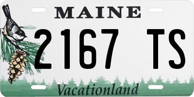 ME license plate 2167TS