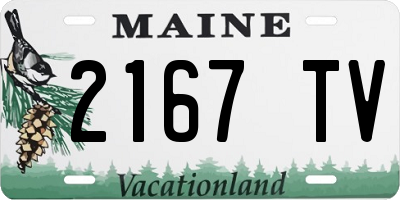 ME license plate 2167TV