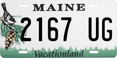 ME license plate 2167UG