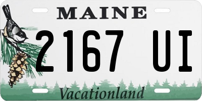 ME license plate 2167UI