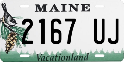 ME license plate 2167UJ