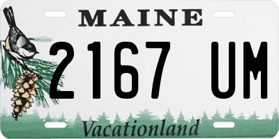 ME license plate 2167UM