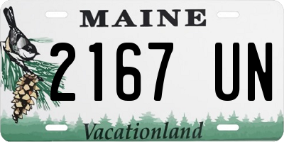 ME license plate 2167UN