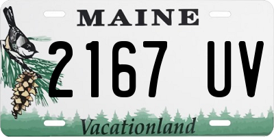 ME license plate 2167UV
