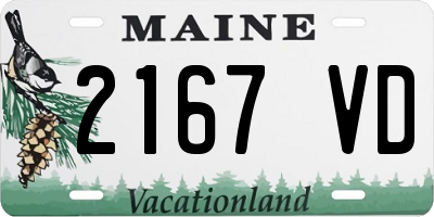 ME license plate 2167VD