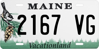 ME license plate 2167VG