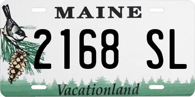 ME license plate 2168SL