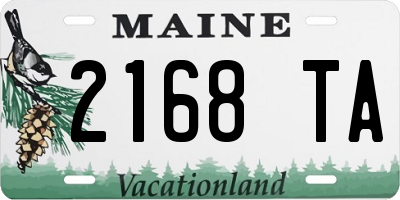 ME license plate 2168TA
