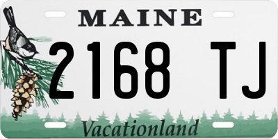 ME license plate 2168TJ