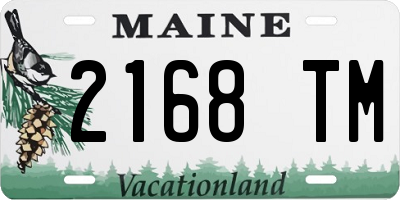 ME license plate 2168TM