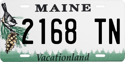 ME license plate 2168TN
