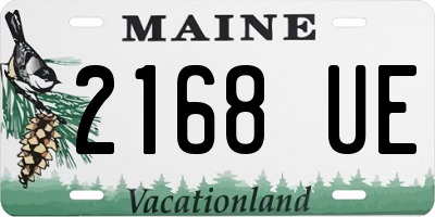 ME license plate 2168UE