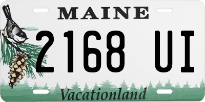 ME license plate 2168UI