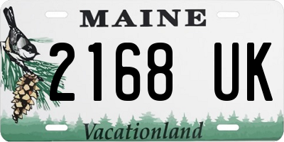 ME license plate 2168UK
